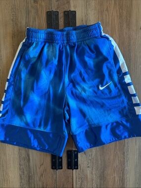Nike Royal Blue Basketball Mesh Shorts with White Accents